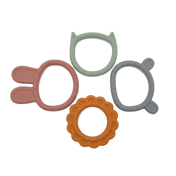 Silicone Teething Rings (Set of 4)